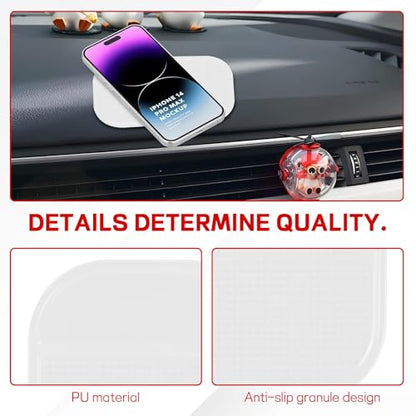 10PCS Car Dashboard Non-Slip Mat, Multifunctional Anti-Slide Sticky Pad for Auto Dashboard, Anti-Slip Dash Pad for Cell Phone, Radar Detector, Keys, Glasses, GPS, Coins (Transparent) - color: Transparent