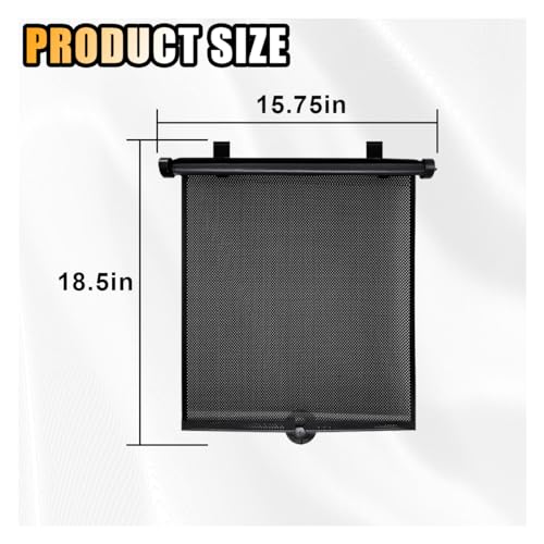 2PCS Car Window Shades for Baby, 18"×15" Retractable Car Shades for Side Window with Suction Cups, Blocks Heat and UV Rays Glare Protection, Baby Auto Accessories for Cars House Office Window - size: Medium