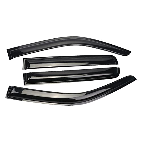 Window Visor Tape-on Side Wind Window Deflectors for Trucks 2005-2021 Nissan Frontier Super/Crew Cab, Rain Guards, Window Visors for Cars, Vent Deflector 4 pcs 94407 - size: 2005-2021 Nissan Frontier Super/Crew Cab