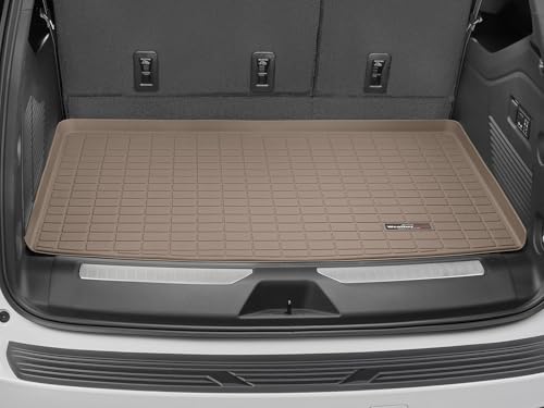 WeatherTech Cargo Trunk Liner for Chevrolet Suburban, Escalade ESV, Escalade-V ESV - Behind 3rd Row (411390), Tan - color: Tan