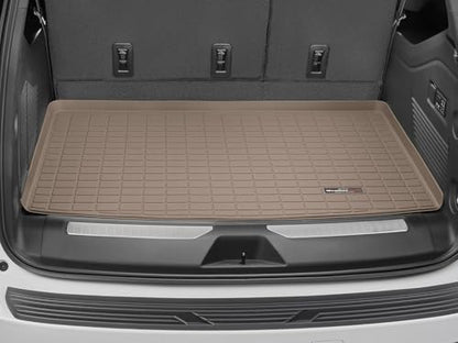 WeatherTech Cargo Trunk Liner for Chevrolet Suburban, Escalade ESV, Escalade-V ESV - Behind 3rd Row (411390), Tan - color: Tan