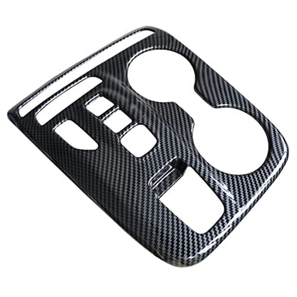 ruihe Carbon Fiber Pattern Car Gear Shift Knob Console Panel Trims Cup Holder Frame Cover Compatible with Fit for Hyundai Tucson 2022 2023 2024 2025