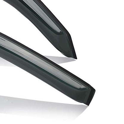 Window Visor Rain Guards Compatible with 2001-2006 Acura MDX Smoke 4pc 94759 - size: For 2001-2006 MDX