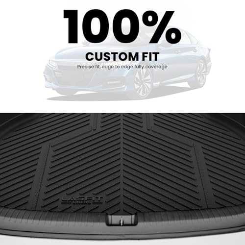 LASFIT Trunk Mat for Honda Accord 2017 2016 2015 2014 2013 Sedan Only, All Weather Custom Fit TPE Cargo Mat Trunk Tray Cargo Tray, Black (Not for Coupe & Hybrid) - style: 3）For Honda Accord | 2013-2017 | Trunk Mat