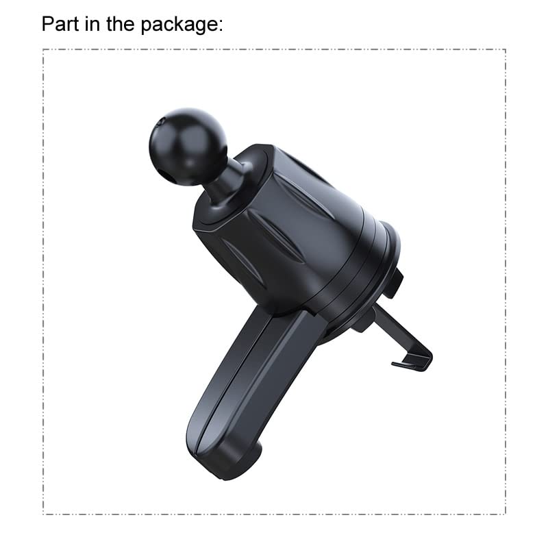 OCEANLOVE Car Air Vent Mount Holder Clip Replacement with Diameter 0.67inch （17mm） Joint Ball Accessories Metal Hook （Clip only,Holder is not Included - color: Black(L)