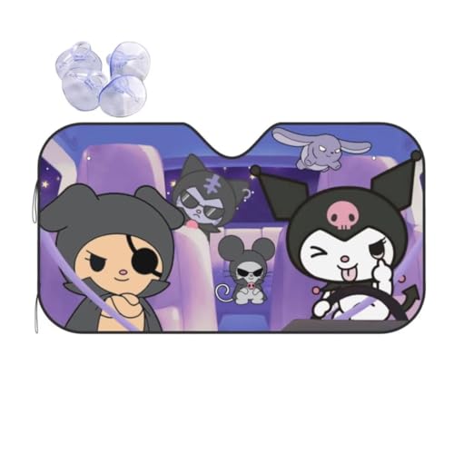 Cartoon Windshield Sun Shade, Anime Car Front Window Shades Sunshade, Cover Sun Visor Shield Block Automotive Interior Protector Blocks UV for Pickup Truck SUV Accessories - S - color: Color 5