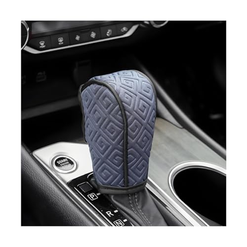 Car Gear Shift Knob Cover, Anti-Slip & Breathable Soft Automatic Stick Shifting Handle Protector, Dust & Waterproof Vehicle Shift Knob Decoration, Universal Automotive Accessories (Blue) - color: Blue