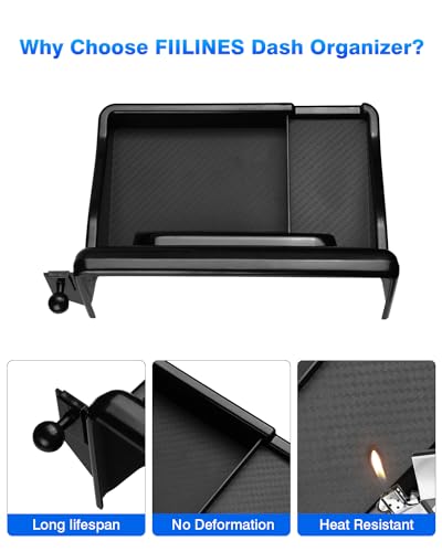 FIILINES Dash Organizer for Honda CR-V EX-L/Sport-L Hybrid 2023-2026 (Fit 9" Touch Screen), Center Console Dash Tray for CRV ABS Dash Storage Box Accessories Black