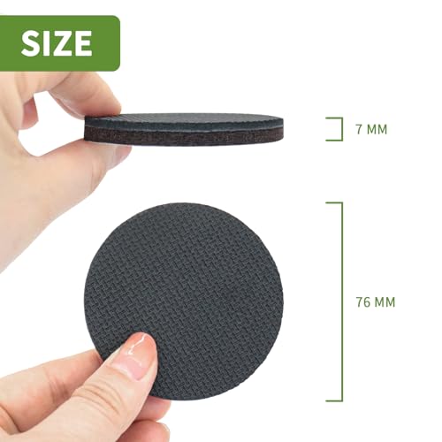 Non Slip Furniture Pads 16 PCS 2 1/2'' Round - Anti Slip Furniture Pads - Self Adhesive Rubber Feet Furniture Feet - Chair Leg Floor Protectors - Keep Furniture in Place - size: Round 2.5 inch 16PACK