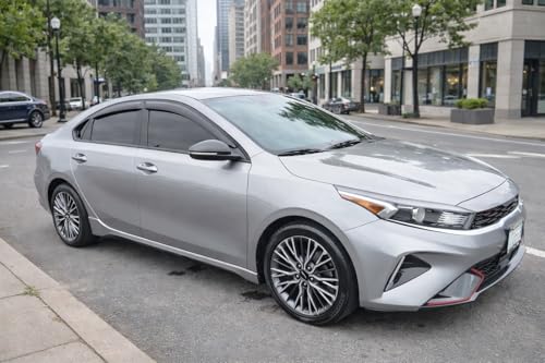 2019-2024 Tape-on Rain Guards for Kia Forte Side Window Deflector Visors EX FE GT LINE LXS Durable Tinted Vent Shade 2020 2021 2022 2023 - size: For Kia Forte 2019-2024