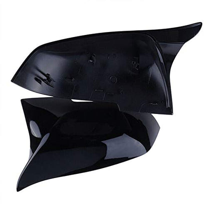 Black Rearview Mirror Cover Cap Compatible with BMW 228i 435i 116i 118i 120i 125i 130i 218i 220i 320i 328i 330i 335i 420i 428i 435i F21 F30 F31 F32 F33 F36 - color: Gloss Black