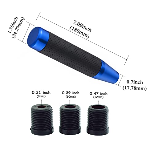Abfer Tall Shift Knob Car Long Shifting Head Replace Weighted Gear Stick Shifter Knob Extension Fit Most Manual Automatic Transmission Vehicle, Blue - color: blue-1