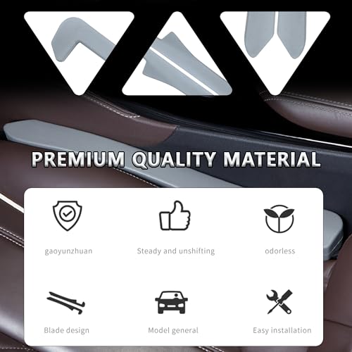 Junecarp Car Seat Gap Filler 2 Pack,Flexible Car Gap Filler Organizer to Impede Items from Dropping,Essential Interior Car Accessories Seat Gap Plug Perfectly Fits Car Gap (Gray) - color: Gray/2pcs