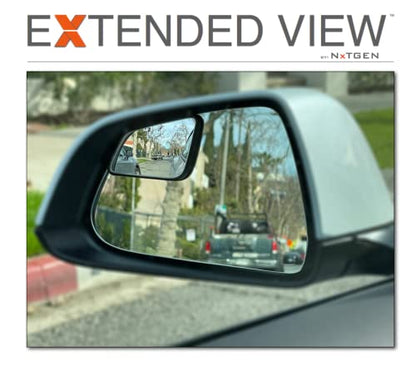 Blind Spot Mirrors- Compatible with Tesla Model S Extended View - 2 Piece Set (Left & Right) - size: Model S