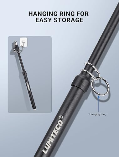 LUMITECO 2-Pack Dual Head Tire Pressure Gauge, Heavy Duty Truck Tire Air Gauge Range 10-150PSI 1-10Bar, Straight-On Pencil Air Pressure Gauge Extended Tube for Semi Truck, Car Tire Pressure Checker - size: 2 Pack Matte Black