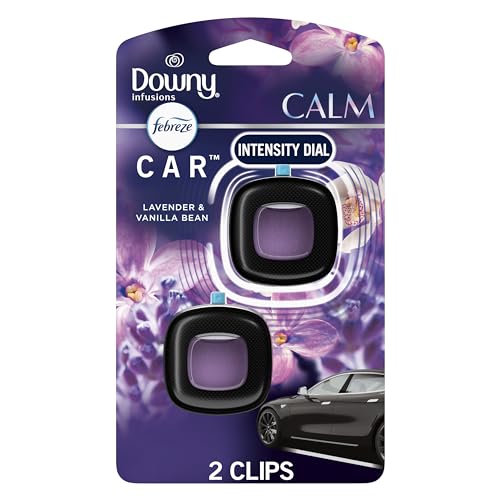 Febreze Car Vent Clip, Downy Calm Scent, 2 Count, 0.13 oz Total - size: 0.07 Fl Oz (Pack of 2)