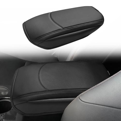 Muslogy Center Console Armrest Cover Fit for Toyota 4Runner 2010-2024 Accessories, Comfort Armrest Pad Console Lid Cushion Vegan Leather Regular Thick - size: 18) 10-24 |4Runner| Regular