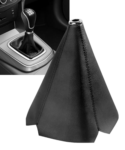 Shift Boot,Car Accessories Car Shifter Boot Cover Dust Cover,Universal Manual/Automatic Gear Shift Covers,Automotive Replacement,Interior Decorative Accessories for Most Cars (Leather Black) - color: Leather Black