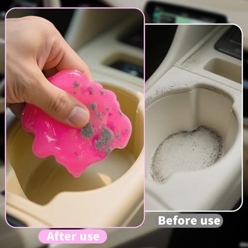 ASFSKY Car Cleaning Gel (Red,watermelon) Cleaning Putty Universal Dust Cleaning Car Interior Cleaner Keyboard Dust Remover Car Slime Gifts for Men Women girl（1 pack） - color: red
