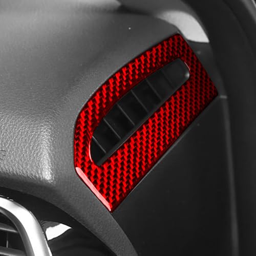 Red Carbon Fiber Compatible with Toyota Camry 2018-2024 Accessories Car Front Row Left Right A/C Vents Cover Interior Trim Sticker Decal 2PCS - color: Both Sides Air Conditioning Vent