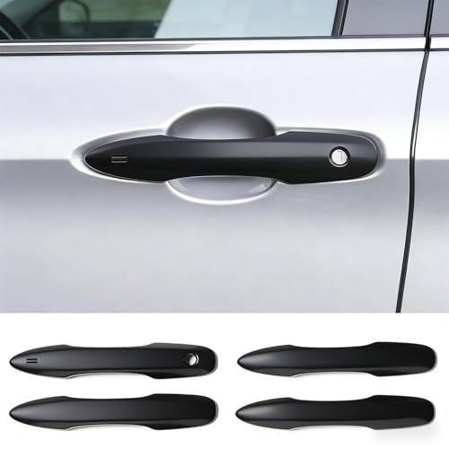 No Adhesive Snap-on Exterior Door Handle Cover Trims Compatible with Toyota Camry 2018-2024 2025 2026 for Corolla Venza Avalon Pruis Accessories Car Door Handle Cover Protector Car -Matt Black - color: Matt Black