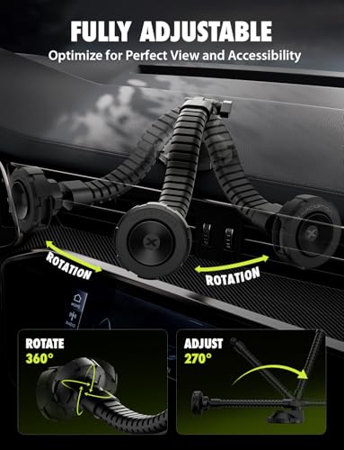 Bracketron MagAlign X Pro - Magsafe Car Phone Mount for Truck with Flexible Arm for Dashboard & Windshield - Magnetic Phone Holders for Your Car for iPhone 17 Pro Max 16 15 14 13 12 Plus