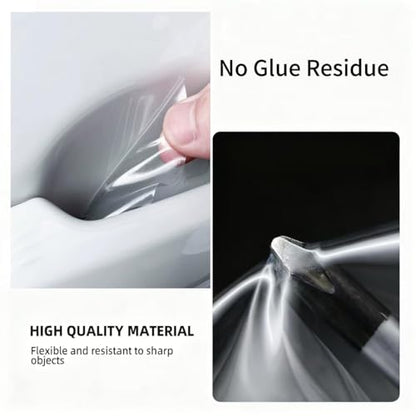10-Pack Car Door Handle Protector Film, Clear Anti-Scratch Door Bowl Guards, Durable Waterproof & Wear-Resistant Paint Protection Stickers for Most Vehicles