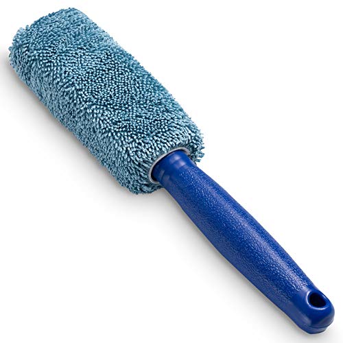 Wheel Brush, Microfiber Metal Free Wheel & Rim Brush Cleaner Brush for Wheel and Rim Detailing, No Scratching