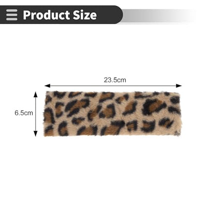 Brown Seat Belt Cover Pad Plush 23.5cm Seatbelt Strap Cushion Shoulder Padding 1 Pair - color: Brown