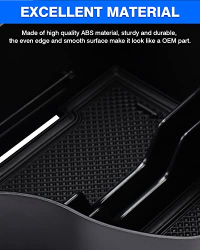 Autorder Center Console Organizer for 2023 2024 2025 2026 Kia NIRO Accessories Gear Shift Storage Box Gear Shifter Insert Tray with Black Mats - size: 2023-2026 Kia NIRO (SG2)