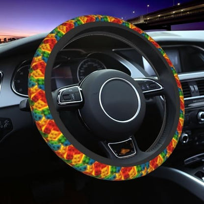 Building Blocks Steering Wheel Covers Non Slip Neoprene Universal 15 Inch Steering Wheel Protector Car Cover for Men Women - color: Building Blocks