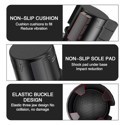 QODOLSI Pack-1 Car Conversion Cup Holder, Within 4.13" Drink Stand from Small to Large Cups Mouth, Rotatable Adjustable Base with Anti-Slip Pad, Universal Plug-and-Play Cup Holder for Cars (Black)