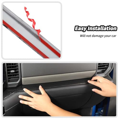 JeCar for Silverado Carbon Fiber Interior Center Console Dash Panel Cover Trim for 2022 2023 2024 2025 2026 Chevrolet Chevy Silverado 1500