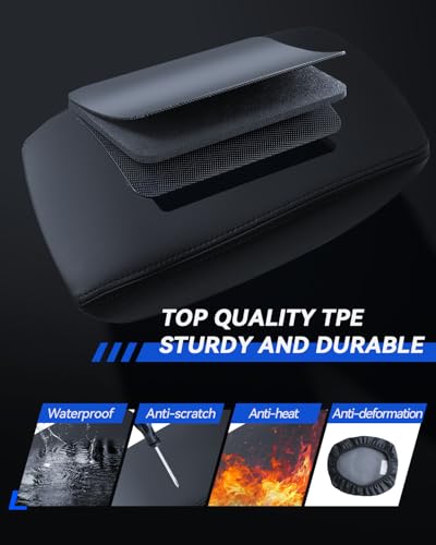 Armrest Cover for Volvo XC60 2018-2024 2025 Accessories Center Console Middle Lid Pad Protector for Car Elbow Rest - size: for 2018-2025 Volov XC60