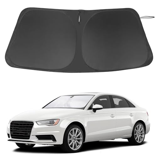 Windshield Sun Shade Custom Fit for 2014-2020 Audi A3 Accessories Foldable Sunshade Sun Blocker Protect Car from Sun Rays & Heat Damage Keep Car Cooler - size: Fit Audi A3 2014-2020