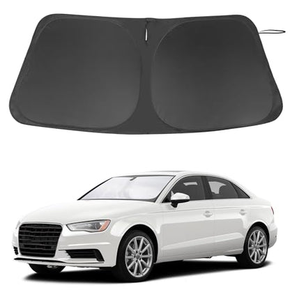 Windshield Sun Shade Custom Fit for 2014-2020 Audi A3 Accessories Foldable Sunshade Sun Blocker Protect Car from Sun Rays & Heat Damage Keep Car Cooler - size: Fit Audi A3 2014-2020