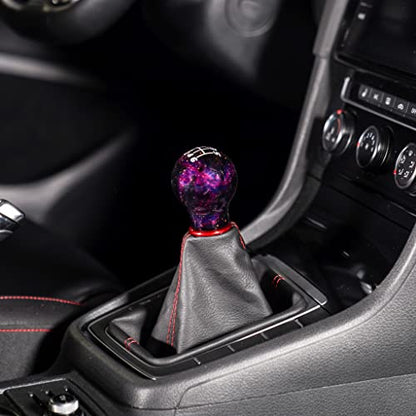 Billetworkz Cosmic Space Shift Knob Compatible with Manual 1999-24 VW MK4/MK5/MK6/MK7/MK8 Golf/GTI/Golf R/Jetta/GLI, Purple Cosmic - color: Cosmic Purple
