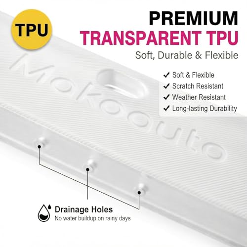 DIY Charm License Plate Frame Crystal Clear, 2-Pack Premium TPU License Plate Holder Compatible with Shoe Charms, Anti-Theft Stainless Steel Hardware Kit & Tools, Rattle-Proof Drainage Design - color: Clear, size: 2 PCS