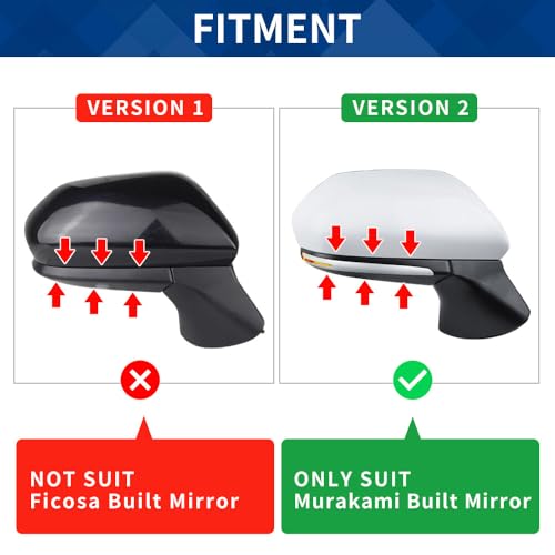 Side Mirror Cover Compatible with Toyota (Camry 2018-2025, OEM Style-Gloss Black) - size: Oem Style-gloss Black