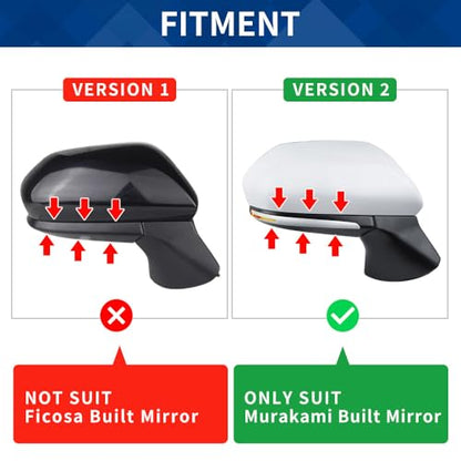 Side Mirror Cover Compatible with Toyota (Camry 2018-2025, OEM Style-Gloss Black) - size: Oem Style-gloss Black