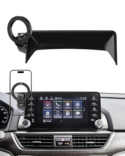 PZK Car Phone Mount for Honda Accord 2018-2022 Sport SE/EX/EX-L/Touring/LX Accessories 10th Gen Accord for 8-inch Screen 360° Rotation Compatible with MagSafe Phone Holder with Stroage Box - color: Magsafe, size: Honda Accord 2018-2022 (8 inch)