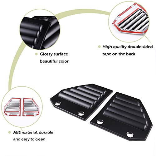 2PCS Car Side Vent Cover Hood Intake Bezel Trim Molding Compatible with 2003-2009 Hummer H2,Side Scoop Hood Cover Car Exterior Accessories (Matter Black) - color: Matter black