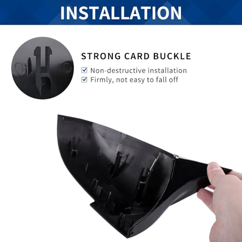 Side Mirror Cover Compatible with 3-Series F30 F31 F34 / 4-Series F32 F33 F36 / 2-Series F22 F23 / 1 Series F20 X1 E84 M2 F87 (Gloss Black, F22 F30 F32 F36) - color: Gloss Black, size: F22 F30 F32 F36