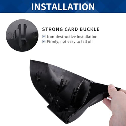 Side Mirror Cover Compatible with 3-Series F30 F31 F34 / 4-Series F32 F33 F36 / 2-Series F22 F23 / 1 Series F20 X1 E84 M2 F87 (Gloss Black, F22 F30 F32 F36) - color: Gloss Black, size: F22 F30 F32 F36