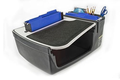 AutoExec Efficiency FileMaster Car Desk for Your Vehicle Workstation and Mobile Office, Grey - color: Grey, style: Desk only