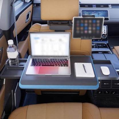 Car Tray Table, Multi Functional Car Backseat Tray Desk, Foldable Tray Seat Back Laptop Desk for Car Travel, for Working, Writing, Eating, Traveling