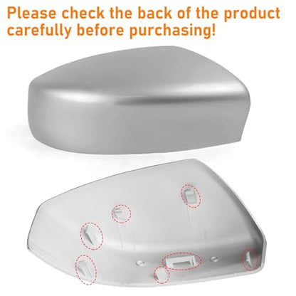 Moonlinks Compatible with Nissan Sentra 2013 2014 2015 2016 2017 2018 2019 Side Mirror Cover Replacement,Silver Left Driver & Right Passenger Side Door Rearview Side Mirror Cap Without Turn Signal - size: Silver-Pair