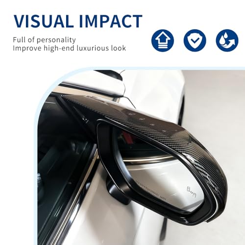 Side Mirror Cover Compatible with Toyota (Camry 2018-2025, Ox Horn Style-Carbon Fiber Pattern) - size: Ox Horn Style-Carbon Fiber Pattern