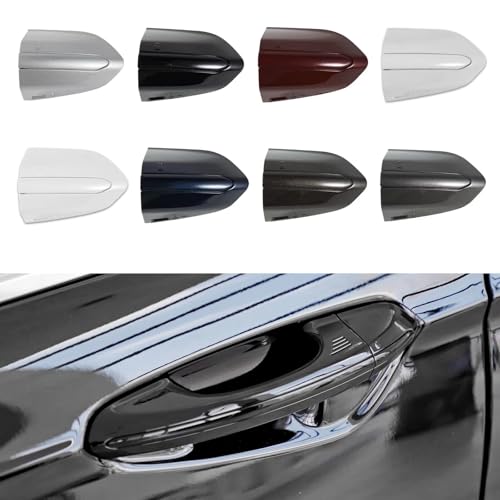 Car Front Left Exterior Door Handle Lock Cover fits for Ford Fusion 2013 2014 2015 2016 2017 2018 2019 2020 DS7Z 54218A15-DC Door Handle Lock Bezel Cover Cap Red - color: Red, size: Without electroplating