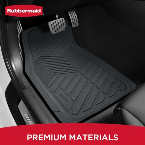 Rubbermaid Car Mats Full Set – All Weather Car Floor Mats Universal Trim-to-Fits Design,Heavy Duty Car Mats for Cars, SUVs, Trucks,and Vans - Beige - color: Gray